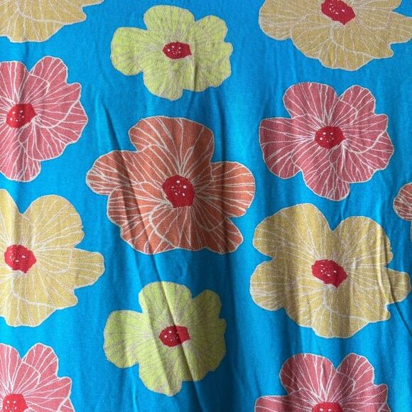 Paradise Now Hawaii Floral Babydoll Dress Girls Youth Large Blue Beach Bamboo - Picture 5 of 13